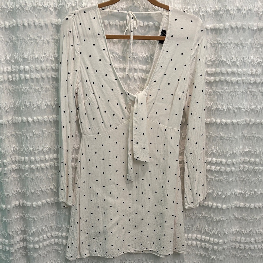 Topshop White Dress with Black Accents